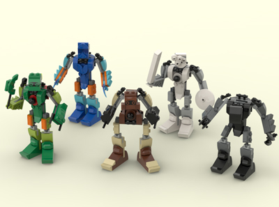 Image of Rebuilt Lewa, Gali, Pohatu, Kopaka, Onua